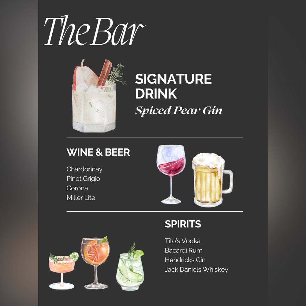 Custom Bar Sign for your wedding / event